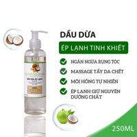 Dầu Dừa Nguyên Chất Ép Lạnh Tinh Khiết MILAGANICS 250ml (Chai)
