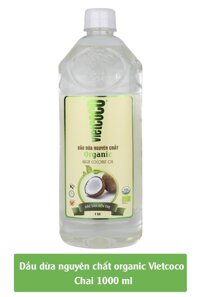 Dầu dừa nguyên chất Organic Vietcoco chai pet 1000ml