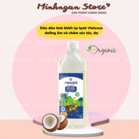 Dầu dừa tinh khiết ép lạnh hữu cơ nguyên chất Vietcoco dưỡng ẩm và chăm sóc tóc, da 1000ML