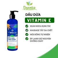 Dầu dừa tinh khiết Vietcoco nguyên chất ép lạnh Vitamin E mỹ phẩm vòi nhấn - Organic Coconut Oil Vitamin E 250ml