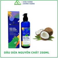 Dầu Dừa Vietcoco 250ml - Dầu dừa nguyên chất ép lạnh hữu cơ