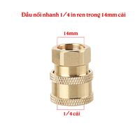 Đầu đực/cái nối nhanh 1/4 inch – Nối s.úng phun với béc xịt rửa, bình phun bọt tuyết máy xịt rửa áp lực cao
