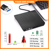 Đầu DVD, Đầu đọc CD - Đầu ghi DVD Đĩa CD/DVD-RW gắn ngoài USB 3.0 - TYPE C Tốc độ tối đa USB 3.0 DVD-RW gắn ngoài