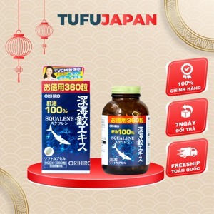 Dầu gan cá mập 100% Squalene Orihiro loại 360 viên Nhật Bản
