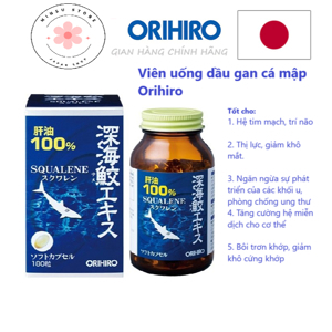 Dầu gan cá mập Orihiro loại 180 viên Nhật Bản