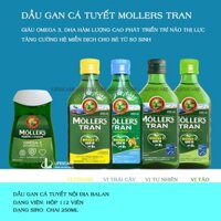 Dầu gan cá tuyết Mollers Tran giàu Omega3 DHA phát triển trí não thị lực cho bé từ sơ sinh