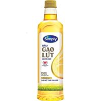 Dầu gạo lứt nguyên chất-Simply, chai (1lít).