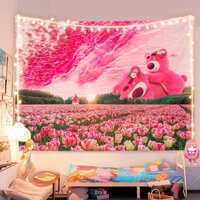 Dâu Gấu Thảm Disney Hoạt Hình Dễ Thương Đầu Giường Sống Nền Vải Cô Gái Trái Tim Phòng Ngủ Trang Trí Vải Treo Tường 12.23