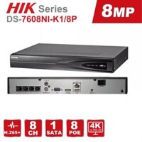 ĐẦU GHI CAMERA IP 8 KÊNH HIKVISION DS-7608NI-K18P 4K 8MP 8 CỔNG POE - Hàng Chính Hãng