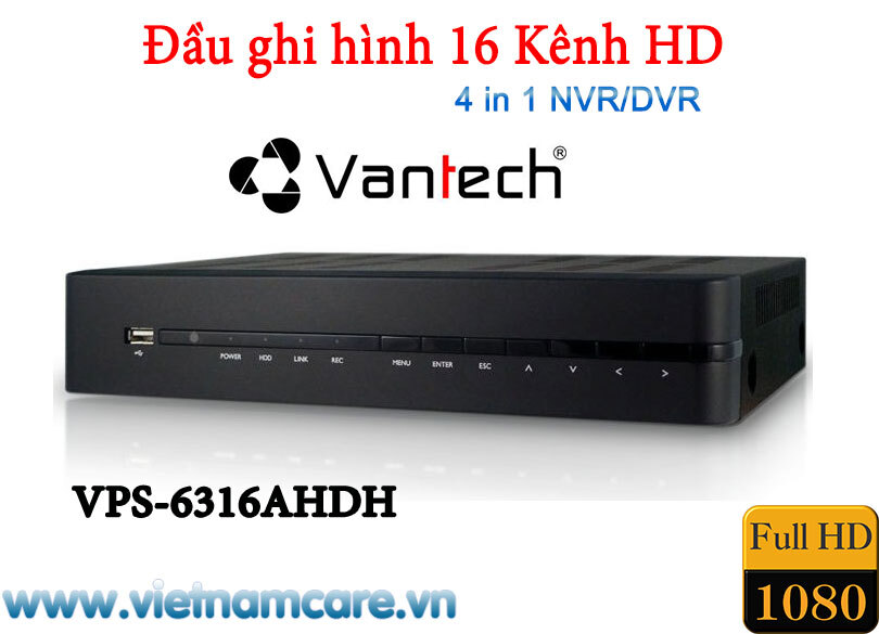 Đầu ghi hình AHD Vantech VPS-6316AHDH - 16 kênh