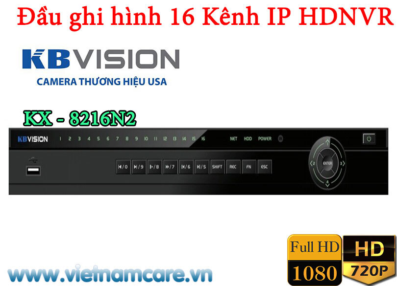 Đầu ghi hình 16 kênh IP KBVISION KX-8216N2