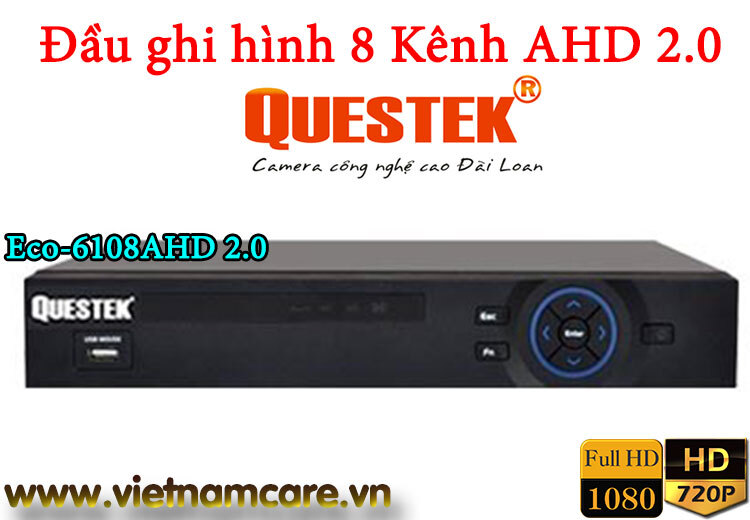 Đầu ghi hình AHD Questek Eco-6108AHD - 8 kênh