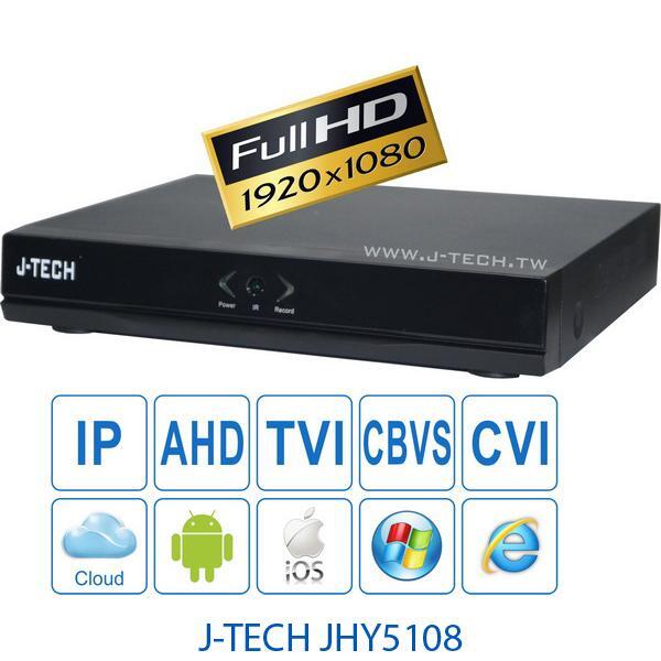 Đầu ghi hình AHD/TVI/CVI/CBVS/IP J-Tech JHY5108 - 8 kênh