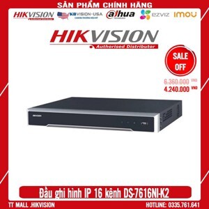 Đầu ghi hình camera IP 2K 16 kênh Hikvison DS-7616NI-K2