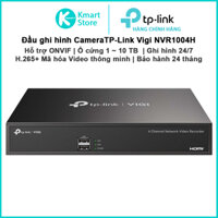 Đầu ghi hình camera TP-Link VIGI NVR1004H | 4 Kênh camera | Ghi hình 24/7 | Hỗ trợ ONVIF | Bảo hành 2 năm