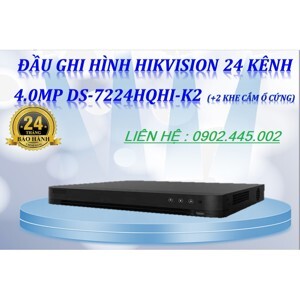 Đầu ghi hình HDTVI Hikvision DS-7224HQHI-K2 - 24 kênh