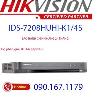 Đầu ghi hình Hikvision iDS-7208HUHI-K1/4S - 8 kênh