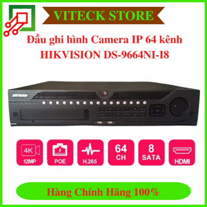 Đầu ghi hình IP camera 64 kênh Hikvision DS-9664NI-I8