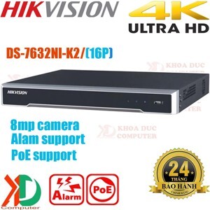 Đầu ghi hình IP Hikvision DS-7632NI-K2/16P - 32 kênh
