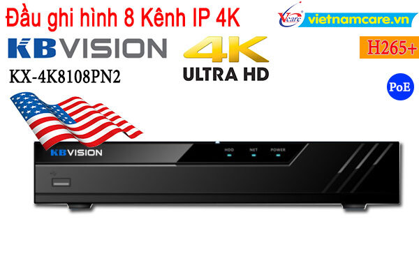 Đầu ghi hình IP Kbvision KX-4K8108PN2 - 8 kênh