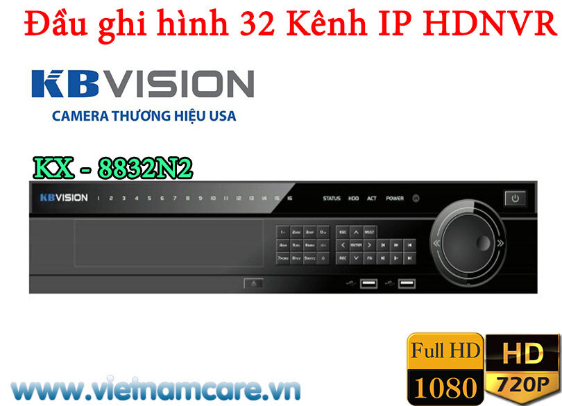 Đầu ghi hình IP KBVision KX-8832N2 - 32 kênh