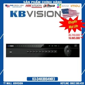 Đầu ghi hình IP Kbvision KX-D4K8864NR3 - 64 kênh