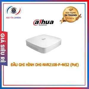 Đầu ghi hình IP PoE Dahua NVR2108-8P-4KS2 - 8 kênh