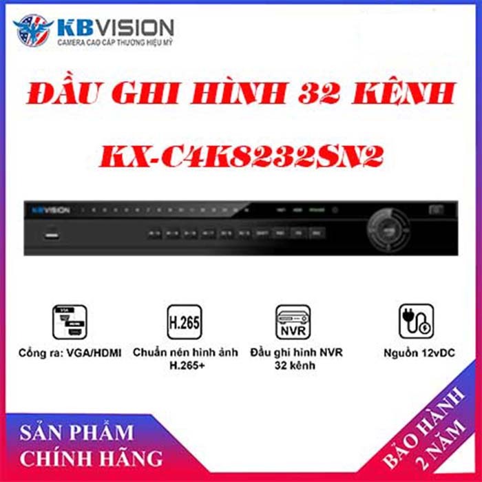 Đầu ghi hình NVR 32 kênh Kbvision KX-C4K8232SN2
