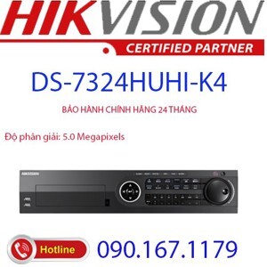Đầu ghi hình Turbo HD Hikvision DS-7324HUHI-K4 - 24 kênh