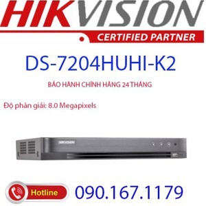 Đầu ghi Turbo HD DVR 4 kênh DS-7204HUHI-K2