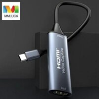 Đầu ghi Video MMLUCK, Thẻ ghi Video USB 3.0 Type-C, Bộ thu hộp ghi Video Thẻ ghi âm HDMI Type-C cho PC / Game / DVD / TV