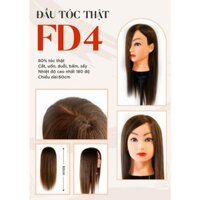 Đầu giả Fd4 80% tóc thật