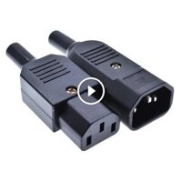 Đầu giắc nối cáp nguồn IEC C13 C14 250V/10A dùng cho PDU, UPS