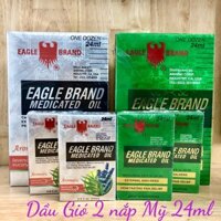 Dầu Gió Con Ó EAGLE BRAND - Dầu Xanh Xách Tay Từ Mỹ SING - 2 Nắp