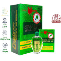 Dầu Gió, Dầu Cù Là Xanh Con Ó Loại 2 Nắp Eagle Brand Medicated Oil Mỹ Sản xuất tại Singapore Chai 24 ml & Hủ 19.8g