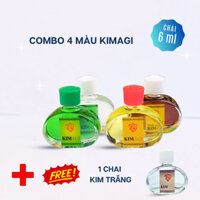 Dầu gió KimAgi chai 6ml 4 màu 4 mùi - Mua 4 tặng 1 - Sự kết hợp hoàn hảo hương dầu gió và  hương hoa tinh tế