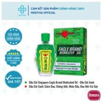 Dầu Gió Singapore Eagle Brand Medicated Oil - Dầu Gió Xanh, Giảm Đau, Chóng Mặt, Nhức Đầu, Đau Mỏi Vai Gáy (Lọ 24ml) [Ch
