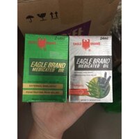 Dầu gió xanh 2 nắp hiệu Con Ó của Mỹ (mẫu mới nhất) - Eagle Brand Medicated Oil, xoa dịu cơn đau hiệu quả, nhanh chóng