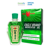 Dầu gió xanh Con Ó 1 nắp Eagle Brand Singapore - 3ml