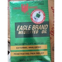 Dầu gió xanh con ó 2 nắp Eagle Brand Medicated Oil 24ml- Chính hãng Mỹ