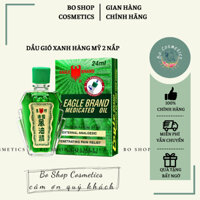 Dầu Gió Xanh Con Ó Eagle Brand 2 Nắp 24ml - HÃNG MỸ BAO SỬ DỤNG