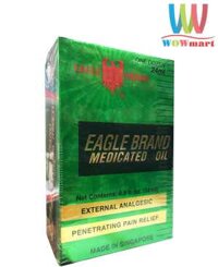 Dầu gió xanh Con Ó Singapore Eagle Brand Medicated Oil One Dozen (Lốc 24ml x12 chai)