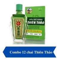 Dầu gió xanh Thiên Thảo 12ml - Nguyên hộp 12 chai
