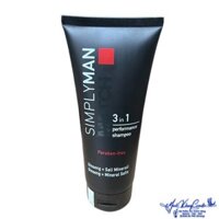 Dầu gội 3 trong 1 không chứa Nouvelle Simpyman Match 3 in 1 Performance Shampoo ( Paraben-free ) 200ml - MK