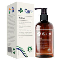 Dầu gội Antisol iCare Pharma, hỗ trợ loại bỏ các mảng da chết, gàu, cân bằng pH cho da dầu