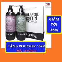 Dầu Gội Argan Cặp Dầu Xả Gội Delofil Arganoil Protein 850ml Giảm Dụng Ngăn Gầu Kiềm Dầu Cho Tóc