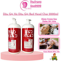 Dầu Gội Bed Head Tigi Đỏ Số 3 2000mlx2 | Dành Cho Tóc Hư Tổn Nặng, Phục Hồi Tóc Chính Hãng_Lusy.