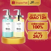 Dầu gội biotin collagen QH Lactus season dầu gội đầu cặp ngăn rụng tóc, giảm gàu, bết dầu 650ml