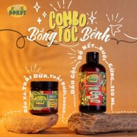 Dầu Gội Bồ Kết - Bưởi - Gừng 350ml + Kem xả TRÁI DỪA  - TRÁI BƯỞI 200gr