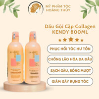 Dầu Gội Cặp Collagen KENDY Cao Cấp 800ml, Bộ Gội Xả Chống Lão Hoá Da Đầu - Phục Hồi Tái Tạo Cấu Trúc Tóc